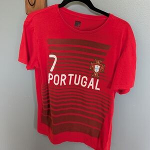 Ronaldo Portugal National T-shirt, Retro Football Soccer Tee Shirt